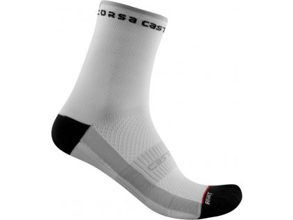 Castelli Rosso Corsa 11 W, White/ Black  Výkonné, vyššie, letné ponožky