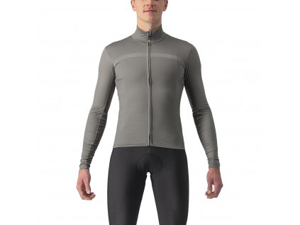 Castelli PRO Thermal MID LS, Nickel grey  Mierne zateplený dres do prechodného obdobia