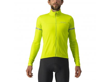 Castelli Fondo 2 LS, Electric lime/ Silver reflex  Zateplený dres s dlhým rukávom