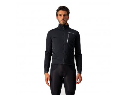 Castelli Go Jacket, Light black  Mierne zateplená univerzálna bunda na bicykel