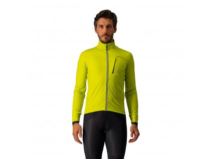 Castelli Go Jacket, Fluo yellow  Mierne zateplená univerzálna bunda na bicykel