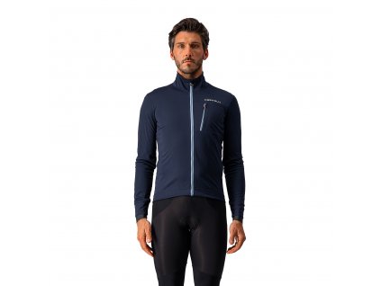 Castelli Go Jacket, Savile blue  Mierne zateplená univerzálna bunda na bicykel