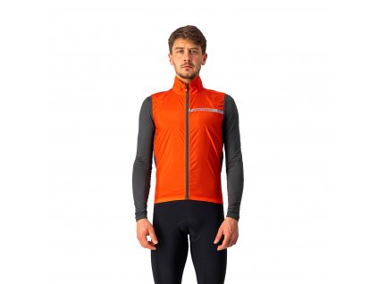 Castelli Squadra Stretch vest, Red/ Orange  Výborne zbaliteľná, univerzálna vestička