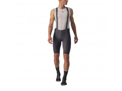 Castelli Free Aero RC bibshort, Dark grey  Cyklistické nohavice stvorené pre pohodlie i závod