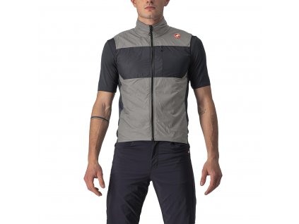 Castelli Unlimited Puffy Vest, Nickel grey/ Dark grey  Extra teplá a veľmi skladná vesta do vrecka