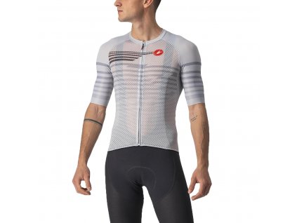 Castelli Climber'S 3.0 SL SS Jersey, Silver gray/ Dark gray  Dres do najhorúcejších dní, vylepšili sme UV ochranu