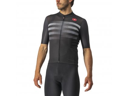 Castelli Endurance Pro SS, Light black/ Grey  Univerzálnejší aero dres, pohodlie na dlhých vytrvalostných jazdách