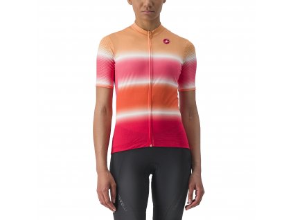 Castelli Dolce W SS, Soft orange/ Hibiscus  Pohodlný, dámsky, letný dres na bicykel