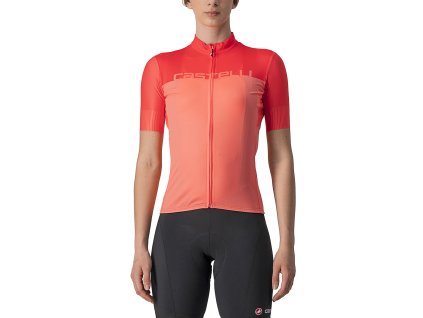 Castelli Velocissima W SS, Coral flash/ Brilliant pink  Pohodlný, dámsky, letný dres na bicykel