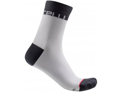 Castelli Velocissima 12 W, White/ Dark grey  Letné cyklo ponožky