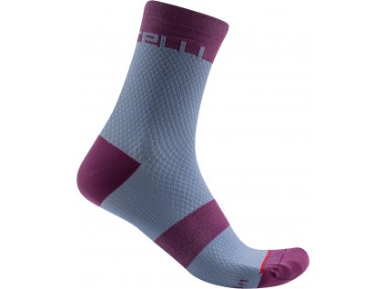 Castelli Velocissima 12 W, Violet mist/ Bordeaux  Letné cyklo ponožky