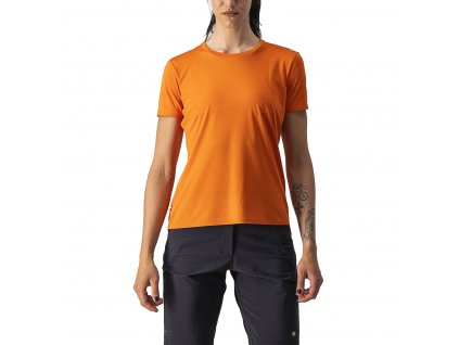 Castelli Tech 2 W Tee, Orange rust  Funkčné tričko na bike aj voľný čas