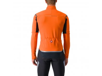 Castelli Perfetto RoS 2 Convertible Jacket, Red orange/ Dark gray  Pánska vetru a vode odolná bunda s odopínacími rukávmi