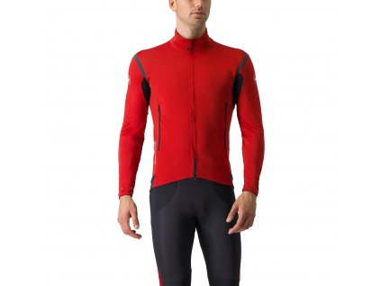 Castelli Perfetto RoS 2 Jacket, Pompeian red/ Black reflex  Pánska bunda do daždivých a veterných podmienok