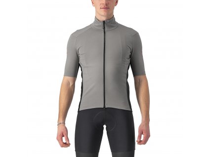 Castelli Perfetto RoS 2 Wind, Nickel grey  Pánsky dres/bunda s krátkym rukávom do daždivých a veterných podmienok