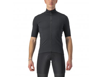 Castelli Perfetto RoS 2 Wind, Light black  Pánsky dres/bunda s krátkym rukávom do daždivých a veterných podmienok