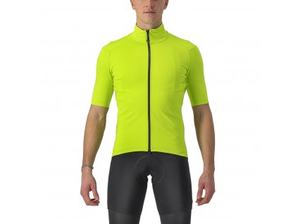 Castelli Perfetto RoS 2 Wind, Lime  Pánsky dres/bunda s krátkym rukávom do daždivých a veterných podmienok