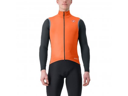 Castelli Perfetto RoS 2 Vest, Red orange  Pánska vesta do daždivých a veterných podmienok