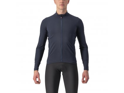 Castelli Flight Jersey Air, Blue  Pánsky celozapínací aero dres s dlhým rukávom