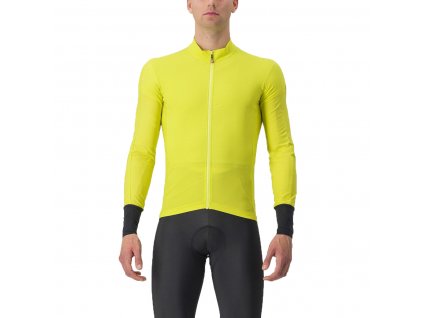 Castelli Flight Jersey Air, Sulphur  Pánsky celozapínací aero dres s dlhým rukávom