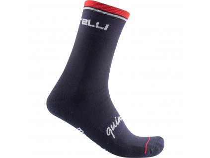 Castelli Quindici Soft Merino, Dark blue  Zimné cyklistické ponožky s výškou 15cm