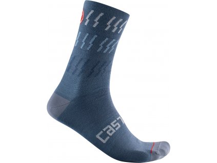 Castelli Mid Winter 18, Steel blue  Zimné cyklistické ponožky s výškou 18cm