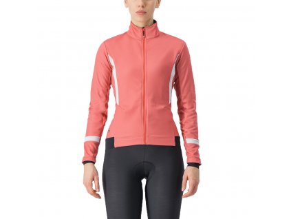 Castelli Dinamica 2 W Jacket, Mineral red/ White reflex  Dámska zimná bunda s ochranou voči vode a vetru