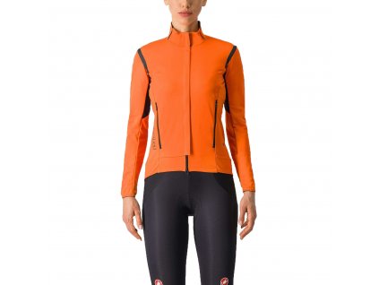 Castelli Perfetto RoS 2 W Jacket, Red orange/ Black  Dámska bunda do daždivých a veterných podmienok