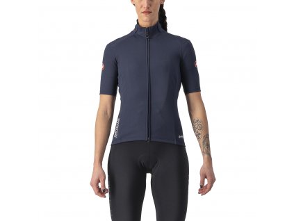 Castelli Perfetto RoS 2 W Wind, Savile blue  Dámsky dres/bunda s krátkym rukávom do daždivých a veterných podmienok