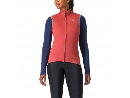 Castelli Perfetto RoS 2 W Vest, Mineral red/ Silver reflex  Dámska vesta do daždivých a veterných podmienok