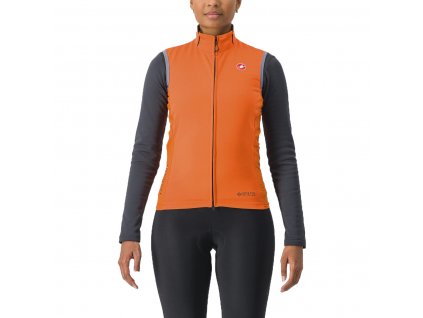 Castelli Perfetto RoS 2 W Vest, Red orange/ Black  Dámska vesta do daždivých a veterných podmienok