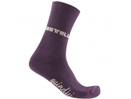 Castelli Quindici Soft Merino W, Night shade  Dámske zimné cyklistické ponožky s výškou 15cm