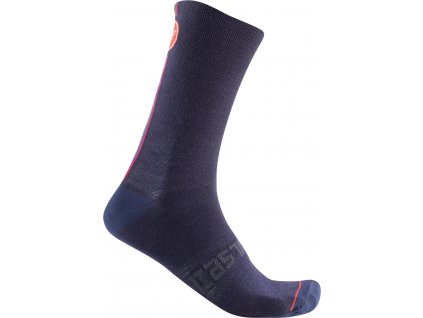 Castelli Racing Stripe 18, Savile blue  Zimné cyklistické ponožky s výškou 18cm