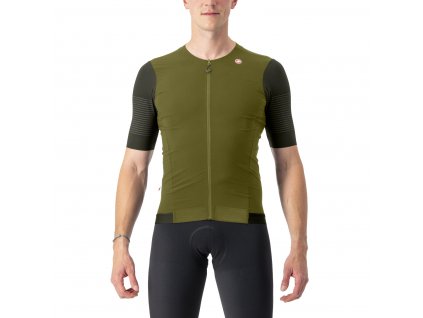 Castelli Premio Black, Avocado green/ Deep green  Komfortný, pánsky, letný dres