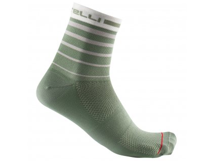 Castelli Speed Strada 12, Defender green  Letné 12cm ponožky s antibakteriálnymi iónmi striebra