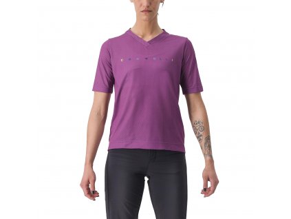 Castelli Trail Tech 2 W Tee, Amethyst  Dámske funkčné tričko/dres vo voľnom strihu