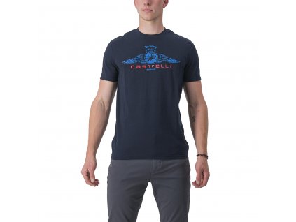 Castelli Armando 2 Tee, Belgian blue  Pánske letné tričko s grafickou potlačou