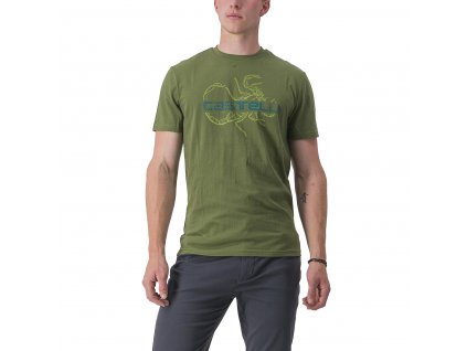 Castelli Finale Tee, Avocado green  Pánske letné tričko s grafickou potlačou