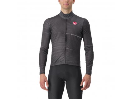 Castelli Raffica LS, Black  Pánsky, zateplený cyklo dres s dlhým rukávom