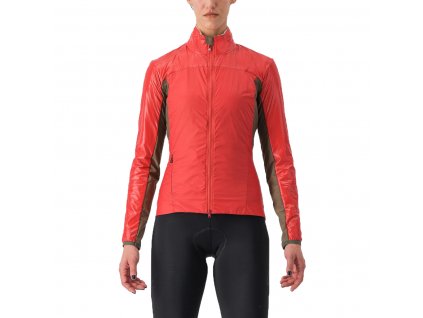 Castelli Unlimited Puffy 2 W, Mineral red/ Silver gray  Dámska cyklistická bunda z gravel kolekcie