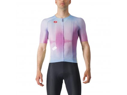 Castelli R-A/ D jersey, Multicolor Violet  Pánsky letný dres s krátkym rukávom