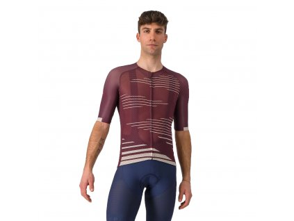 Castelli Climber´s 4.0 jersey, Deep Bordeaux/ Silver Moon  Pánsky dres do horúcich letných dní