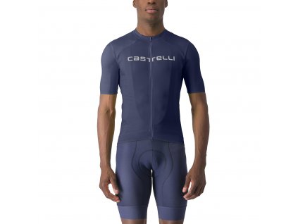 Castelli Prologo Lite, Belgian blue/ Ivory  Pánsky cyklistický dres s krátkym rukávom