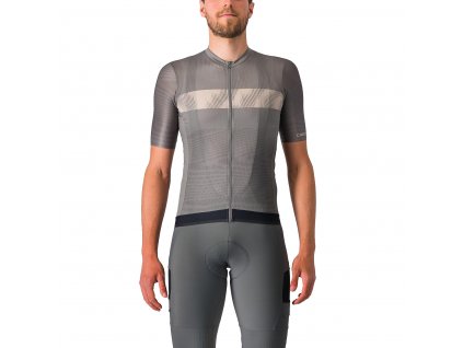 Castelli Unlimited Endurance, Gunmetal gray/ Clay  Pánsky cyklistický dres s krátkym rukávom