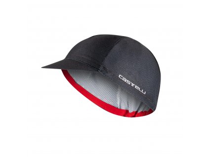 Castelli Rosso Corsa 2 Cap, Black  Letná cyklistická čiapka