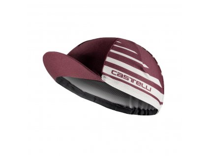 Castelli Classico cap, Deep bordeaux/ Silver moon  Cyklistická čiapka