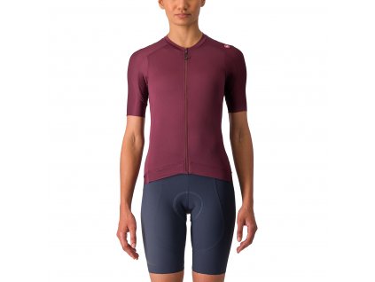 Castelli Espresso W jersey, Deep bordeaux  Dámsky cyklistický dres s krátkym rukávom