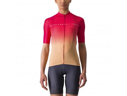 Castelli Salita jersey, Hibiscus/ Soft orange-White  Dámsky cyklistický dres s krátkym rukávom