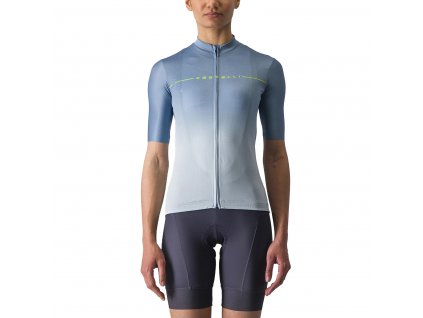 Castelli Salita jersey, Steel blue/ Winter sky-Electric lime  Dámsky cyklistický dres s krátkym rukávom