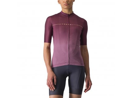 Castelli Salita jersey, Deep bordeaux/ Deep purple-Soft orange  Dámsky cyklistický dres s krátkym rukávom